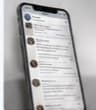 Social media feed on a phone