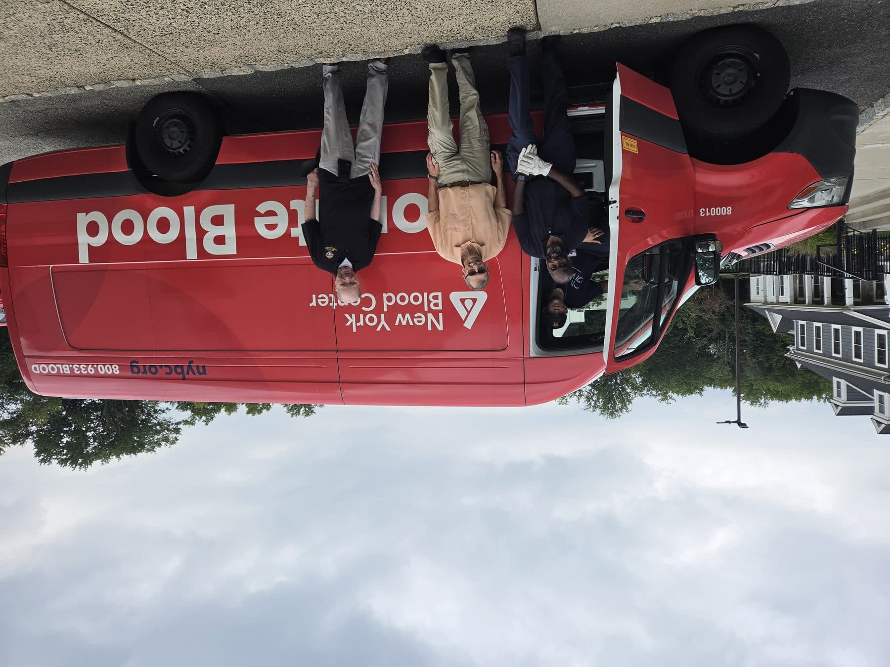 A New York Blood Center mobile blood-drive vehicle was on site for the August 31 community blood drive in Scotch Plains.