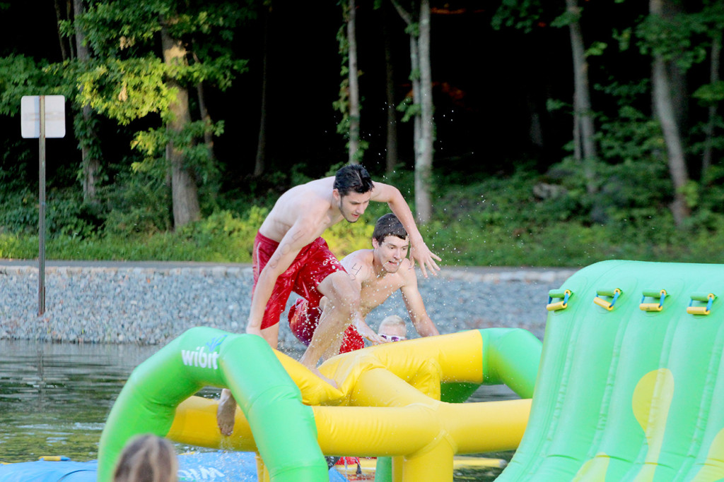 Brothers and Lifeguards Compete Against each other: (above l-r) Noah Scanlon and Zach Scanlon