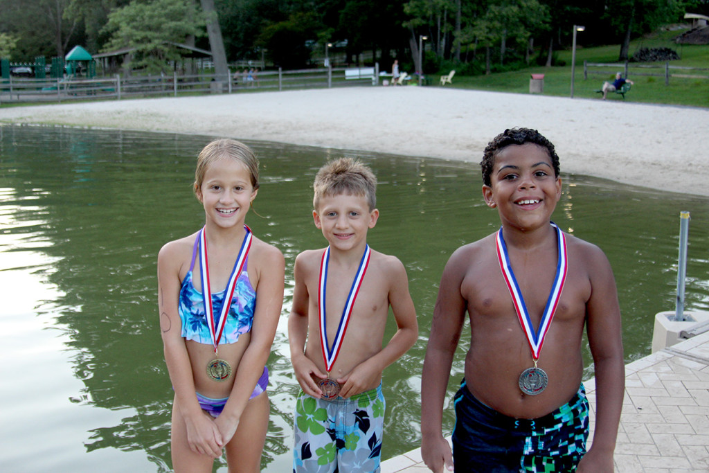 Ages 8 & Under Winners:  (above l-r)  Katelyn Johnstone, Owen Lapetina, Damien Errickson.