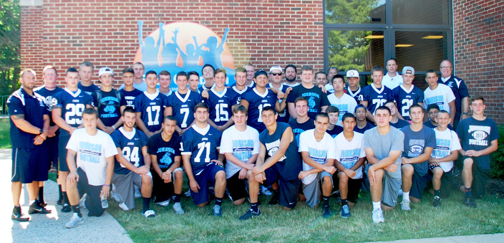 The 2015 Arthur L. Johnson Crusader Football Team visits the First Children’s School on Thursday, August 13 2015.