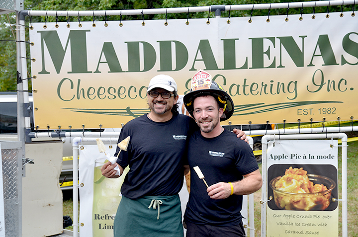 Maddelenas Cheesecake was voted “Best Food Truck,” receiving a fire helmet with a shield stating, “Millington Fire Co. Food Truck Festival Chief.”