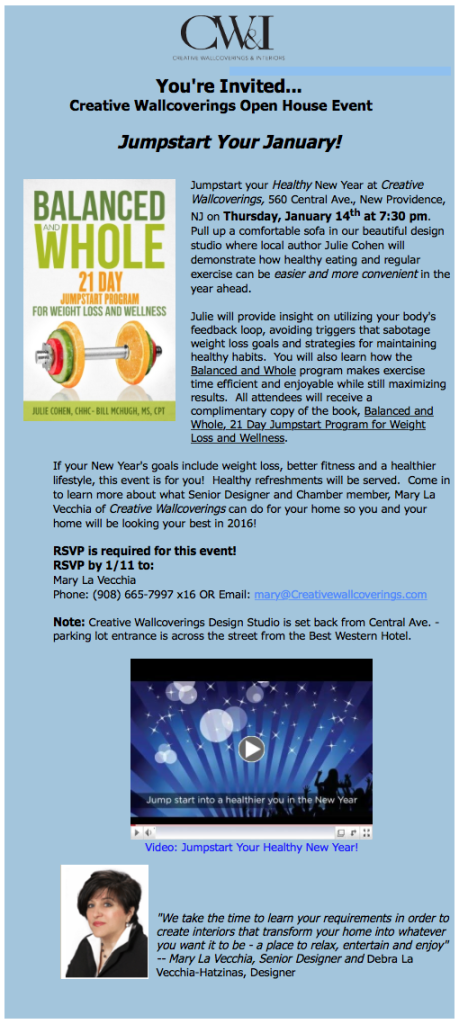 New Providence You Re Invited Jumpstart Your January Wellness