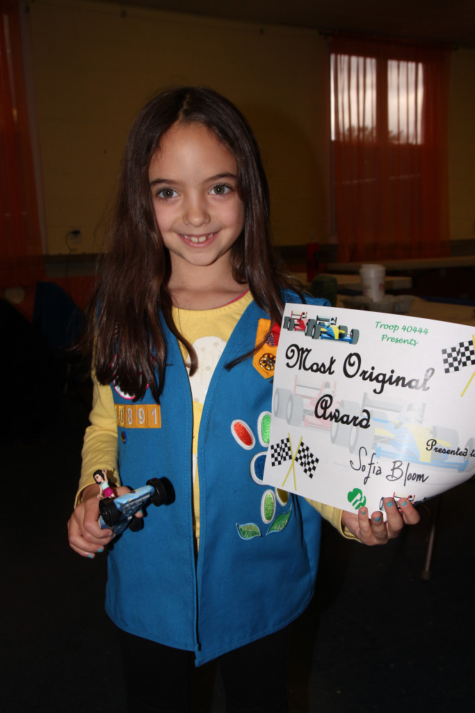 (above) Award Winner Sofia Bloom for Most Original Car.