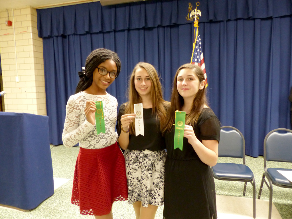 (above l-r) Mia Lissade, Makayla Koski and Rachel Tramontana