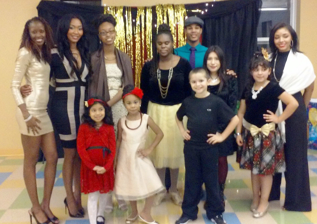 (above) Mahogany Reynolds-Clark (far left) with her Showcase group of guests and performers.