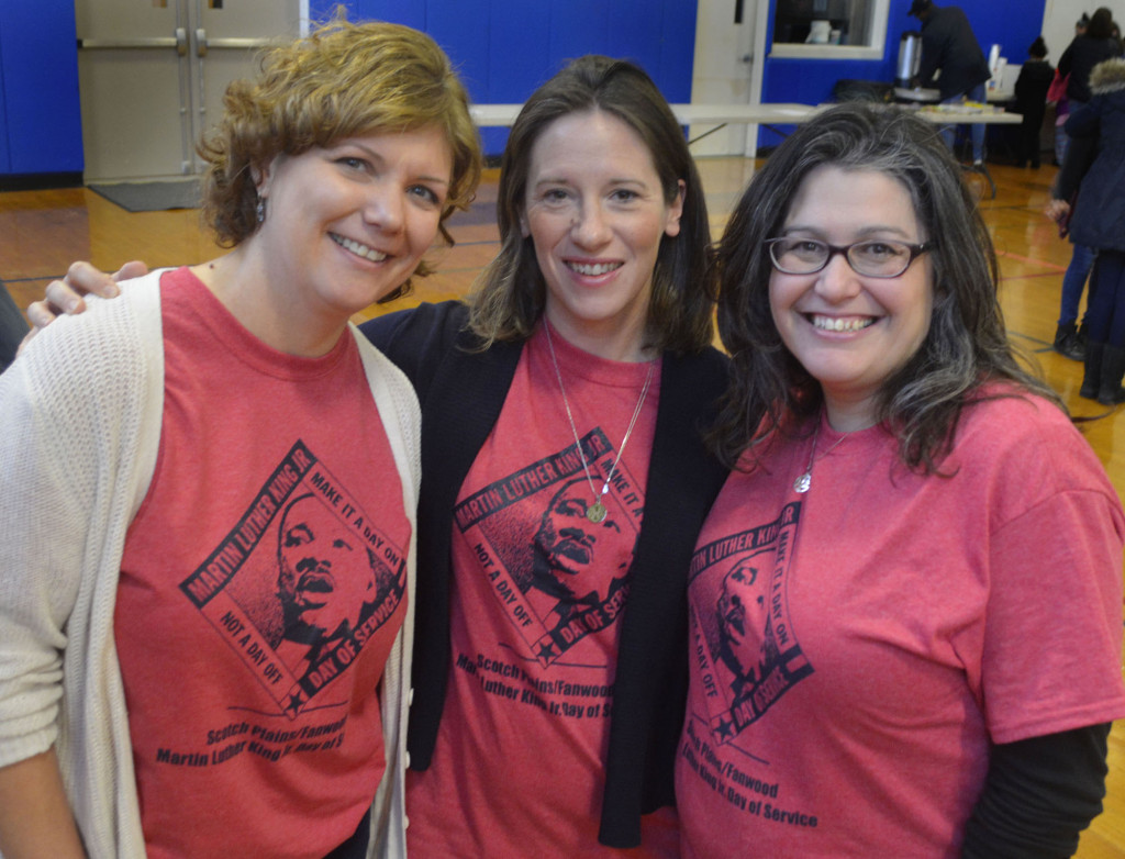 (above, l-r) The three organizers of the Martin Luther King Day of Service, Courtney Agnello, Amanda Barnett, and Michelle Shapiro Abraham.