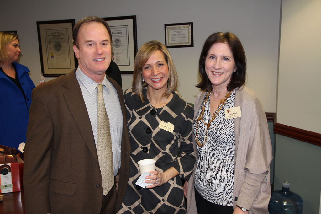 (above, l-r) Michael Marcus of DiFrancesco Bateman Law Firm, Jennifer Fazio of BrightView and Melanie Vamerin, Community Relations Director of Chelsea Senior Living.