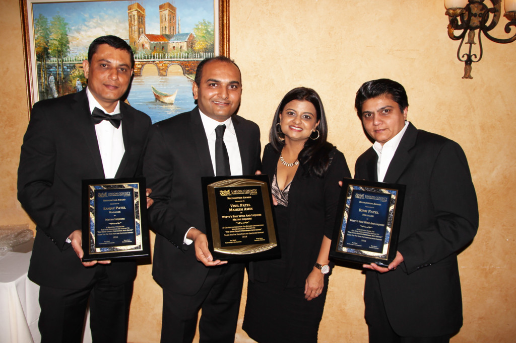 (above) Award recipients - Sanjay Patel, Vinil Patel Mahesh Amin, and Rink Patel.