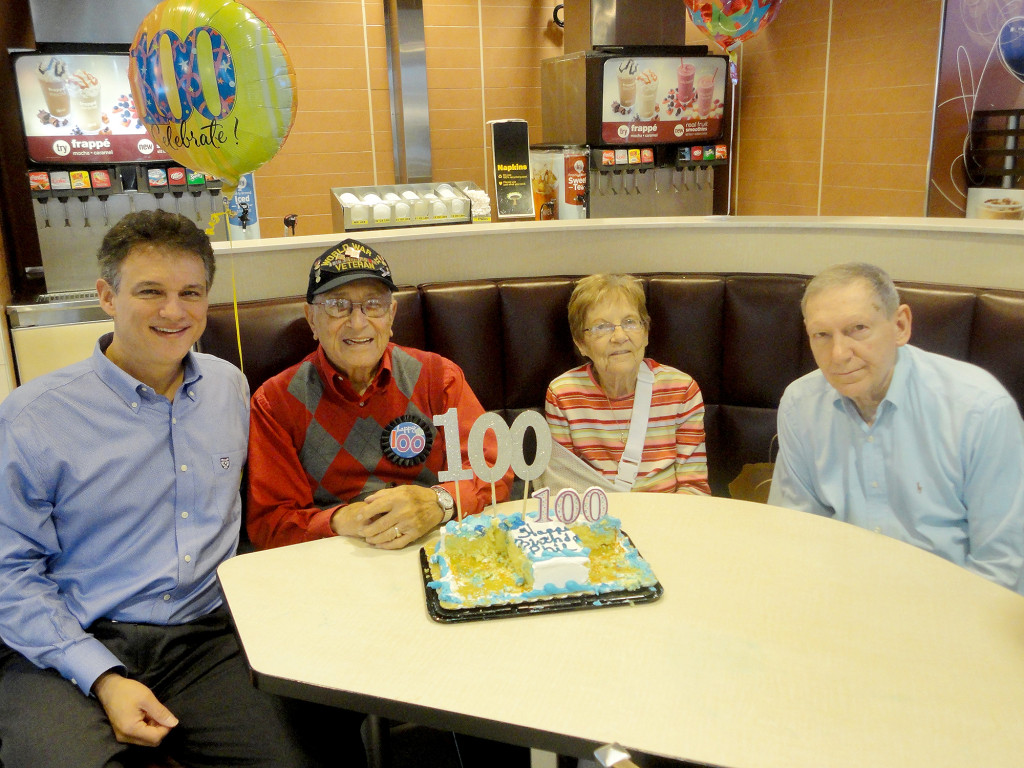 (above) David Ingerman drops by to give his good wishes.