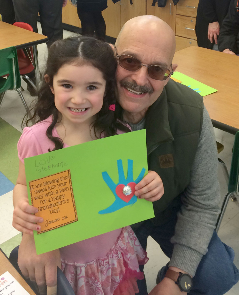 Grandparent enjoys classroom visit and special project