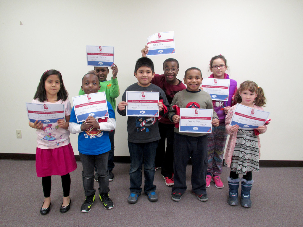 (above, back, l-r) Jeremiah Pasteur, Willie Vick, and Victoria Caraballo; (front, l-r) Camila Chavez, Joshua Pasteur, Diego Sanchez, Brennan Vick, and Autumn Friesz.