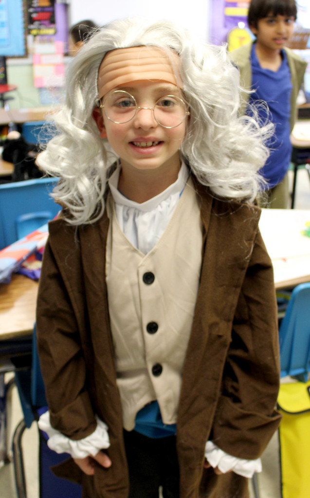 (above) Jason Bellovin is a convincing Benjamin Franklin.