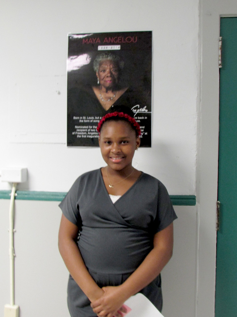 (above) Ma'Taya Chapman Portraying Maya Angelou.