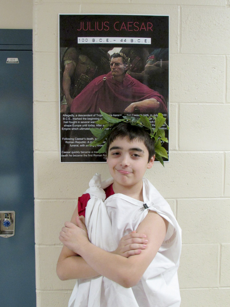 (above) Steven Brumbaugh Portraying Julius Caesar.