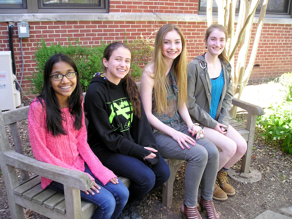 (above, l-r) Mira Mehta, Casey Cohen, Paige McCann, and Sarah Boyle.
