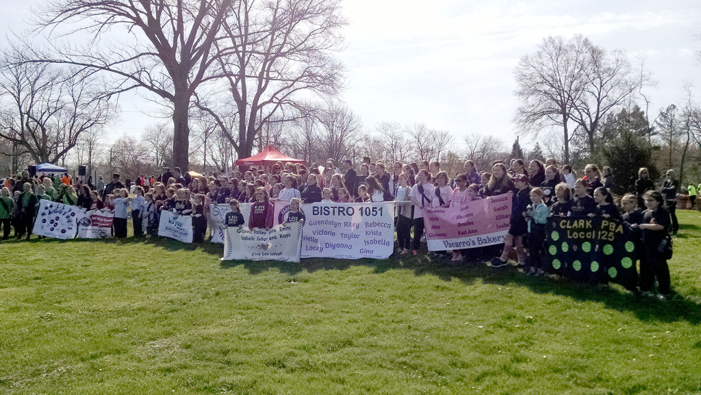 (above) “Clark Softball” team members at Walk MS: Clark on Saturday, April 16, 2016.