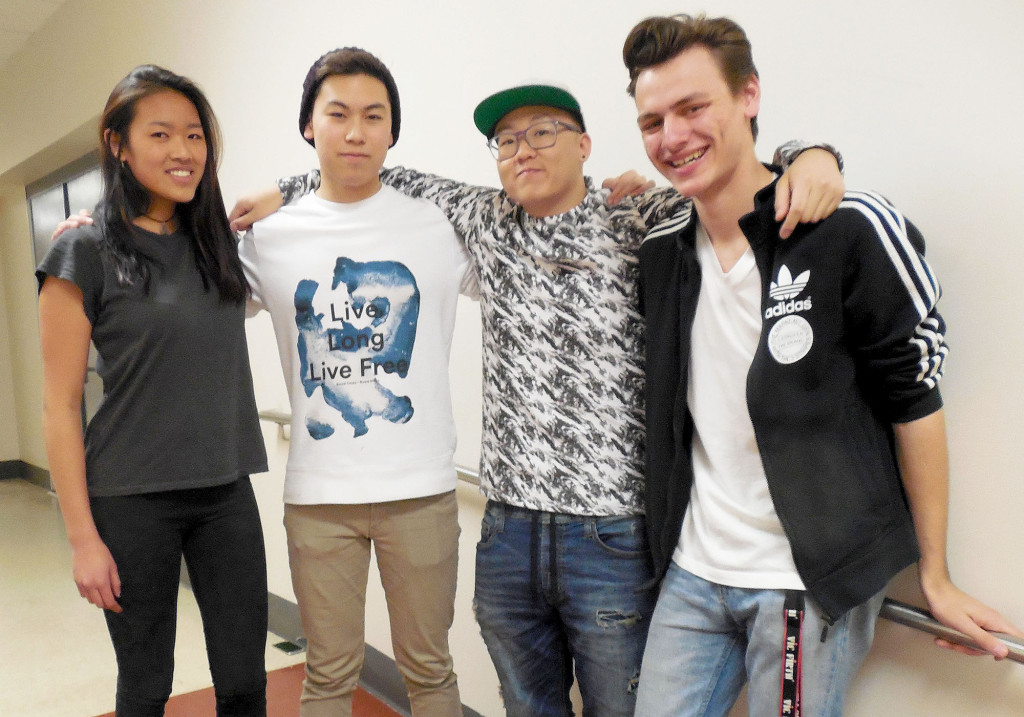 (above The Band, No Fugasi, featuring, from left, juniors Natalie Kim of Warren Township and David Kim of Millington, sophomore Edward Cai of Watchung and Owen DiDonna of Millington.