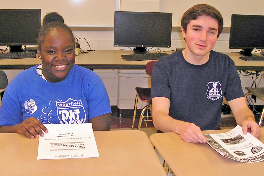 (above) Westfield High School Senior Erica Simmons and 11th grader Matt Reed had the opportunity to attend a Washington DC area event to dialogue with fellow PAL members, government and community leaders, as well as law enforcement executives from across the country. Eric and Matt volunteer their time to tutor students after school in a free program sponsored by the Westfield PAL.