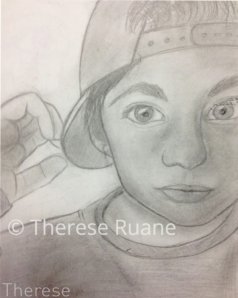 drawing for newspaper with a watermark