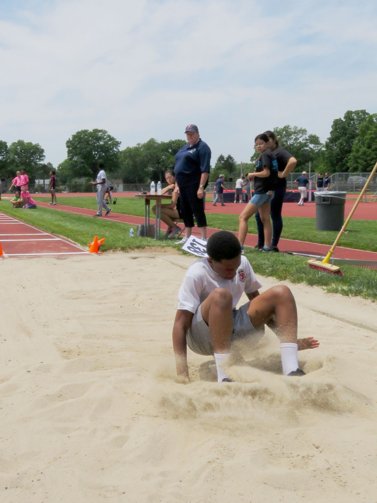 2015-2016 track meet long jump landing