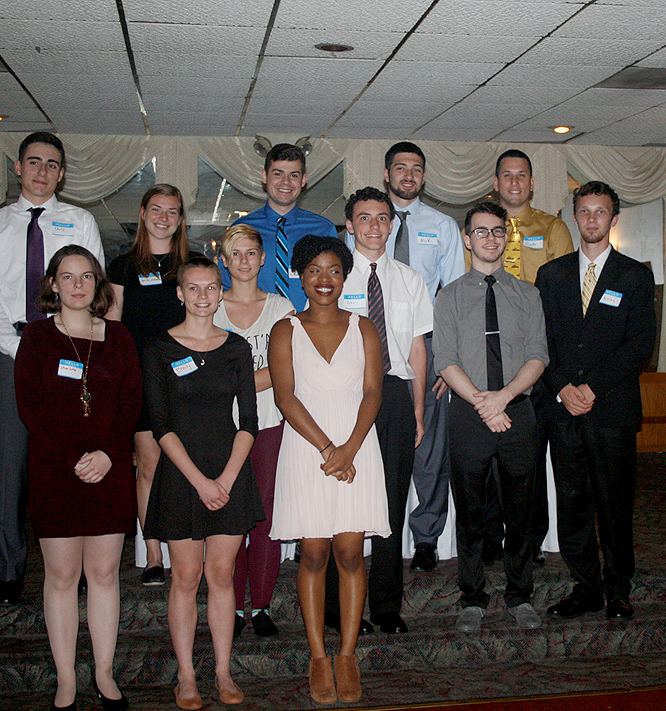 (above, top, l-r) Christopher Silva (WHRHS), Rebecca Mehorter (SPFHS), Anthony Raphael (WHRHS), Nicholas Ruzicka (SPFHS), Cody Decker (SPFHS); (middel, l-r) Stephanie Bohn (SPFHS), Tyler Curtis (SPFHS), Thomas Riccardi (SPFHS), Nolan Berry (SPFHS); (bottom, l-r) Charlotte Brockway (NPHS), Emily London (SPFHS), Melody Njoku (NPHS).