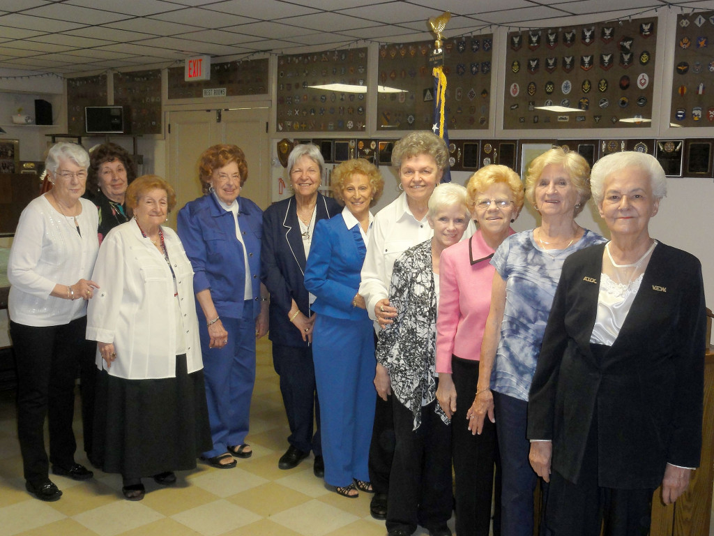(above) Auxiliary Officer Marie Kelly, Millie Plesko, Dolly Kizima, Marion Bozolus, Alice Knecht, Gussie Mahon, Amelia Rodin, Jane, Graf, Pat Young, Alma Lauer, and Paula Wojtczak.