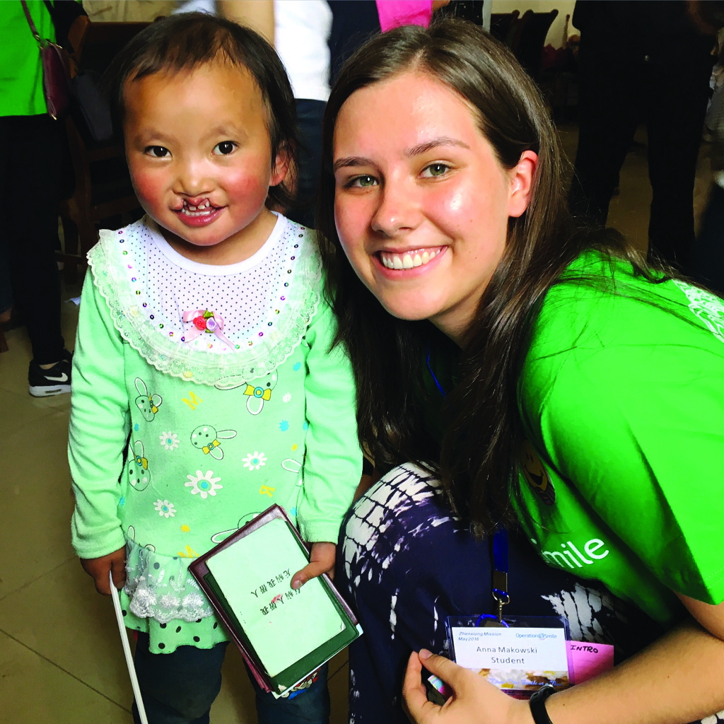 (above) Anna Makowski participated in Operation Smile.