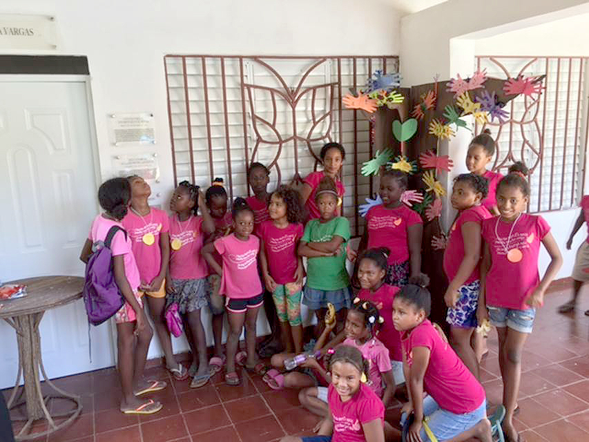 (above) Some of the younger girls of the Mariposa Foundation