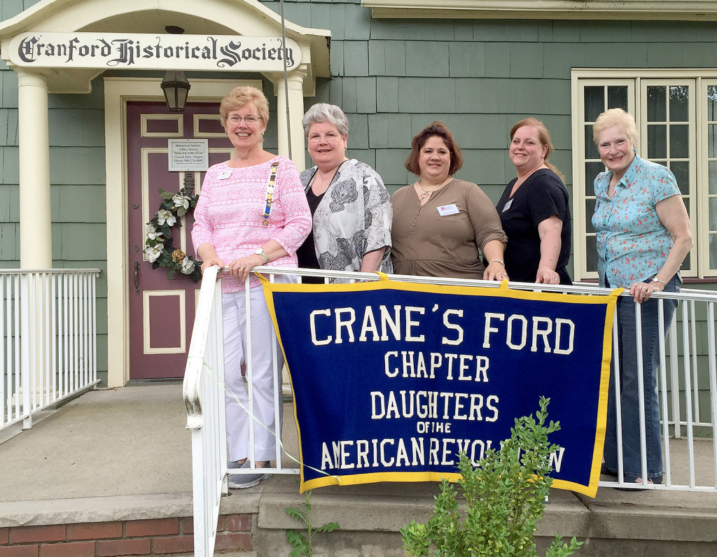 (above l-r) Mary Leonard, Regent; Nancy Hatfield, Treasurer; Valeri Shafer, Recording Secretary; Patti Campanelli, Registrar; and Barbara Krause, Historian