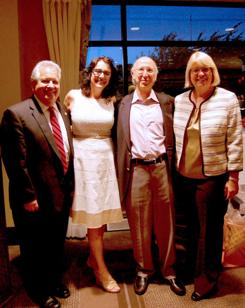 (above l-r) Steve Goldberg (President-Elect 2017 ), Carmela Resnick (President), Don Rosenberg (Treasurer), Kim Decker (Secretary).