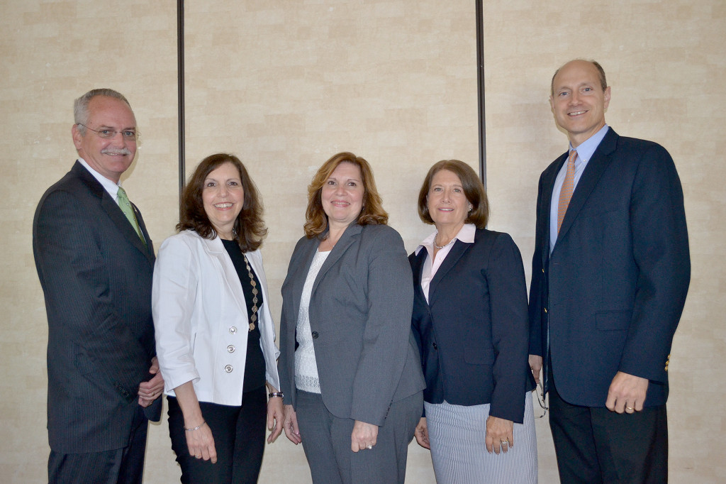 (above l-r) Timothy York ,VP; Harriet Schulman, Treasurer; Maria Fuentes, Chairwoman; Darielle Walsh, Secretary; and Patrick Cicala, VP.