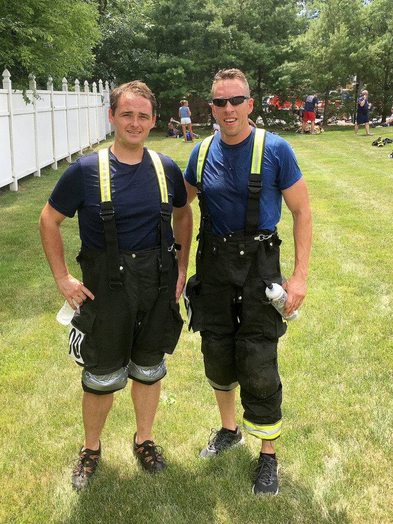 (above) Kenilworth Firefighters Justin Zack and David Krill.