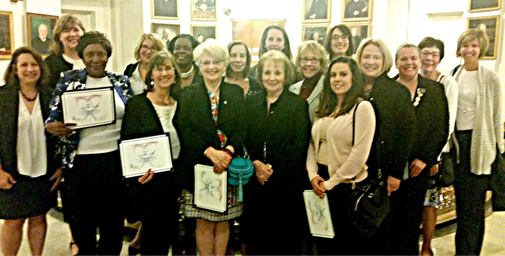 (above) Shown with CASA of Union County’s Interim Director Lori Morris, far left, is the newest graduating class of volunteer advocates, Team 30. From left are Vanessa Chivers, Summit; Susan Boykin, Scotch Plains; Cynthia Galligan, Summit; Linda Fuller, Berkeley Heights; Delores Perkins, Roselle; Caroline Parker, Elizabeth; Erica Sack, Summit; Sharyn Perlstein, Springfield; Kristin Sanborn, Summit; Anne Koons, Westfield; Nicole DellaVecchia, Cranford; Tracy Forsyth, Summit; Janice Fusaro, Westfield; Lorraine Loza, Kenilworth; and Bev Luehs and Ellen Moore, Summit. Not shown: Tawana Love of Linden, sworn in at a later date.