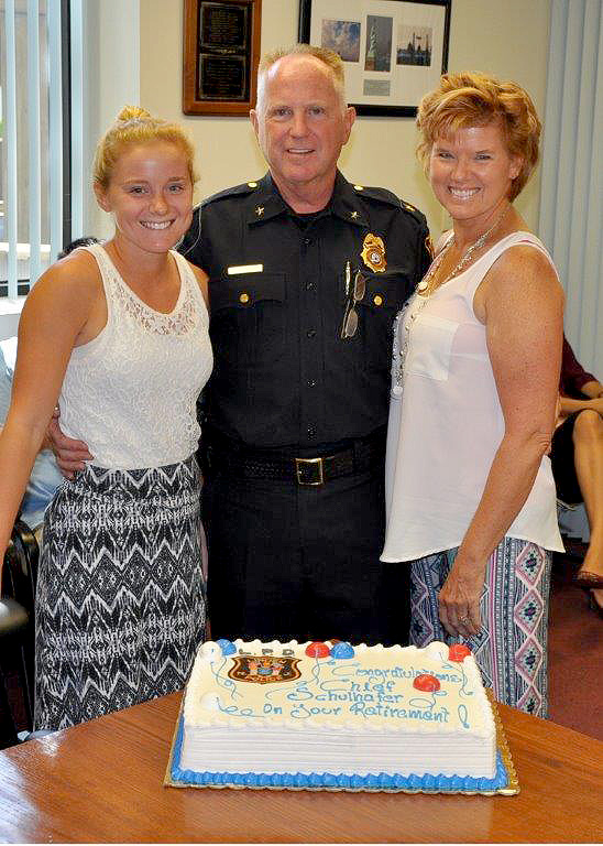 (above) Chief Schulhafer with his daughter Kelly and his wife Karen.