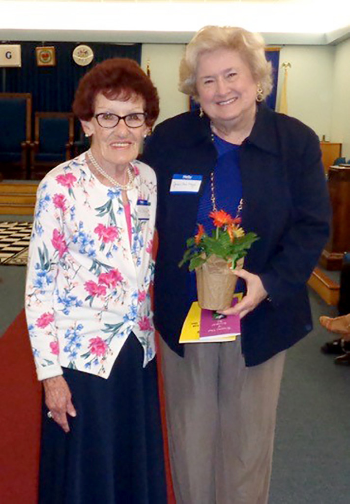 (above l-r) Pat D’Angelo and newly installed member Grace Ann Meyn.