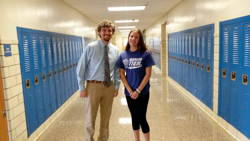 (above l-r) Franklin Stebbins, advisor and Julia Melao, ALJ senior