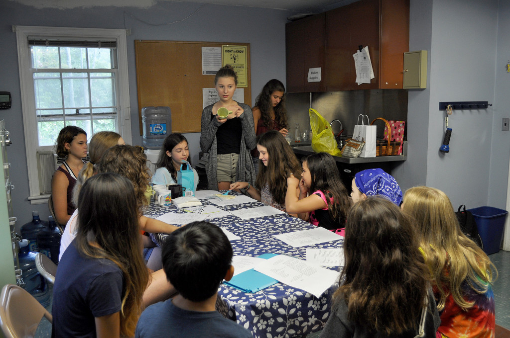 (above) Kaelin Churchill demonstrating mug cakes