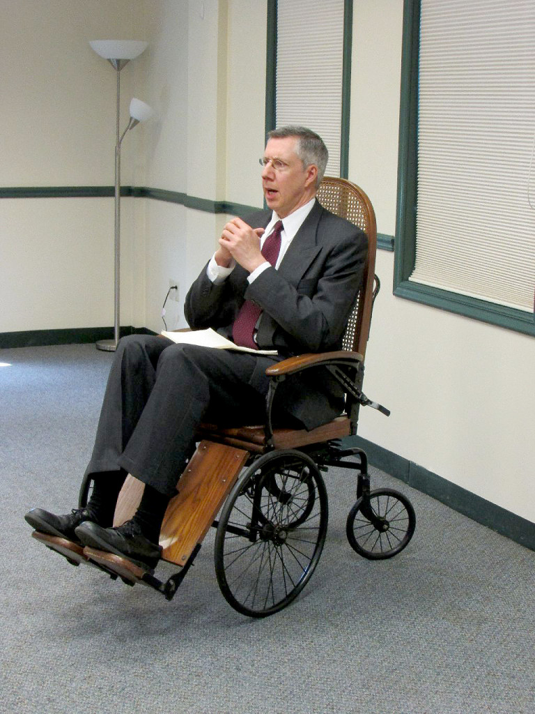 (above) Actor Neill Hartley as FDR in An Arsenal for Democracy II