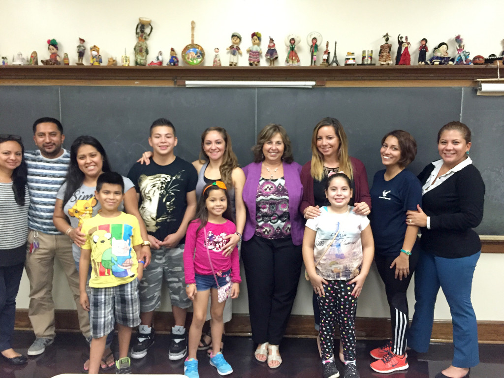 (above) Claudia and Clodomiro Monterosa, Nohemi Portillo Reyes and son, Neyri Carbajal Mendoza with son and daughter, Diana Lagatutta, Paola Martinez and daughter, and Diane Hurtado and daughter. Photo by Joseph Mudrak