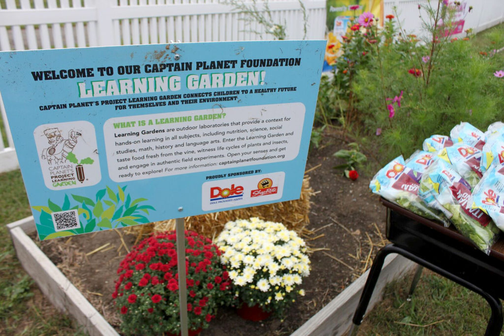 (above) One of the planting beds at the Project Learning Garden at Battle Hill Elementary School in Union. ShopRite, Dole Packaged Goods and the Captain Planet Foundation collaborated to offer students the special garden and curriculum.